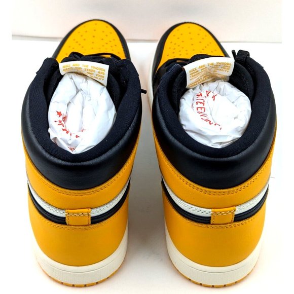 Nike Air Jordan 1 Retro High OG Yellow Toe Taxi 555088-711 Men Size 13